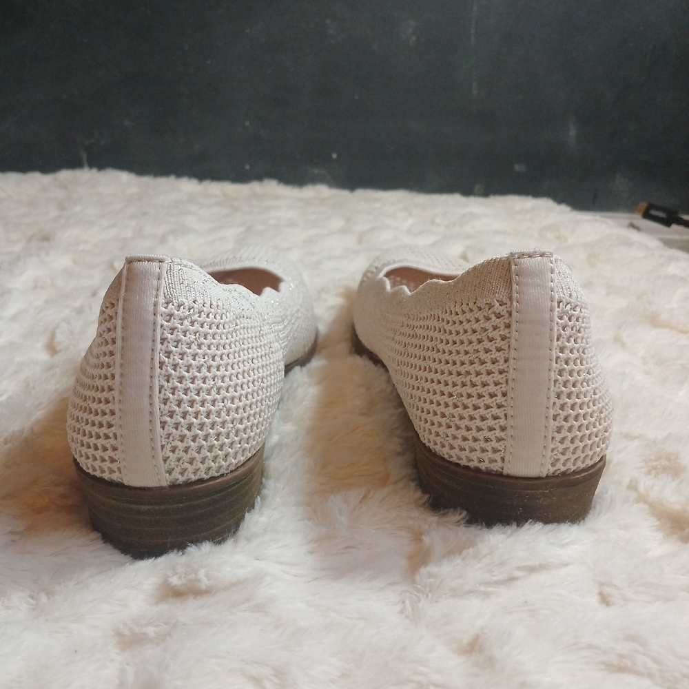 Skechers Womens Cleo Sawdust Real Living Slip On Wedge Heel Natural Size 8 - Picture 4 of 11